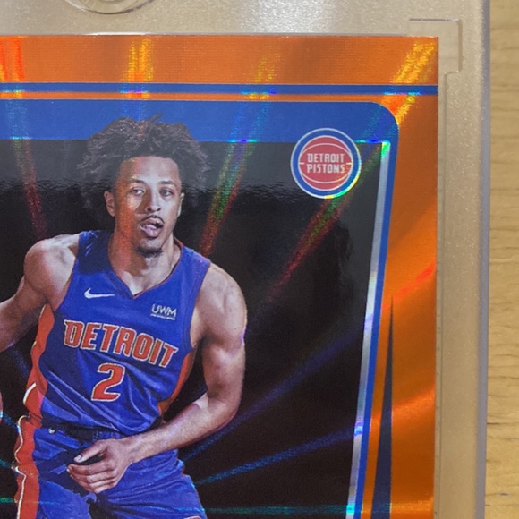 Cade Cunningham 2021-22 Donruss Orange Holo Laser #211 RC - Picture 5 of 6